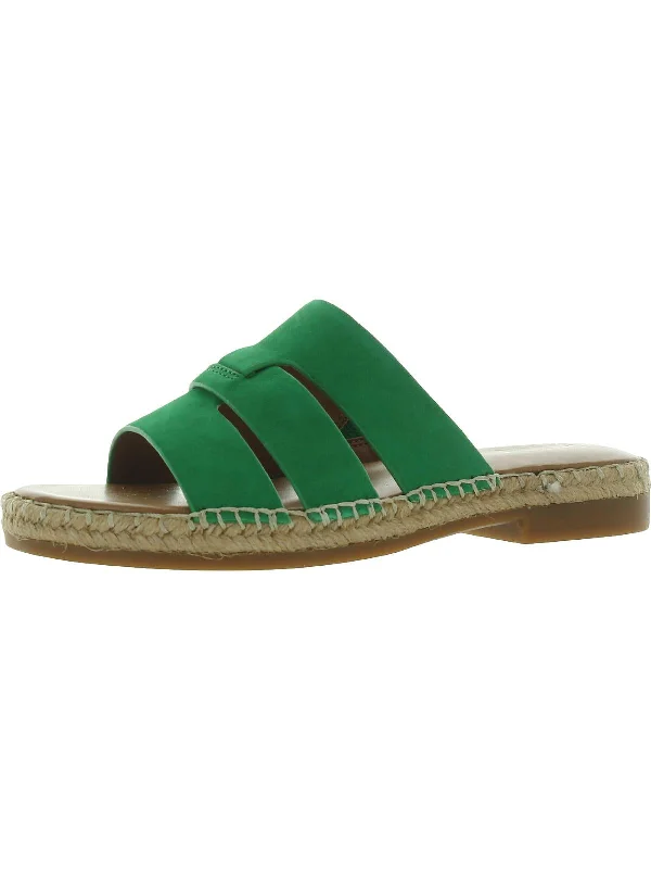 Arden Womens Leather Slip On Slide Sandals