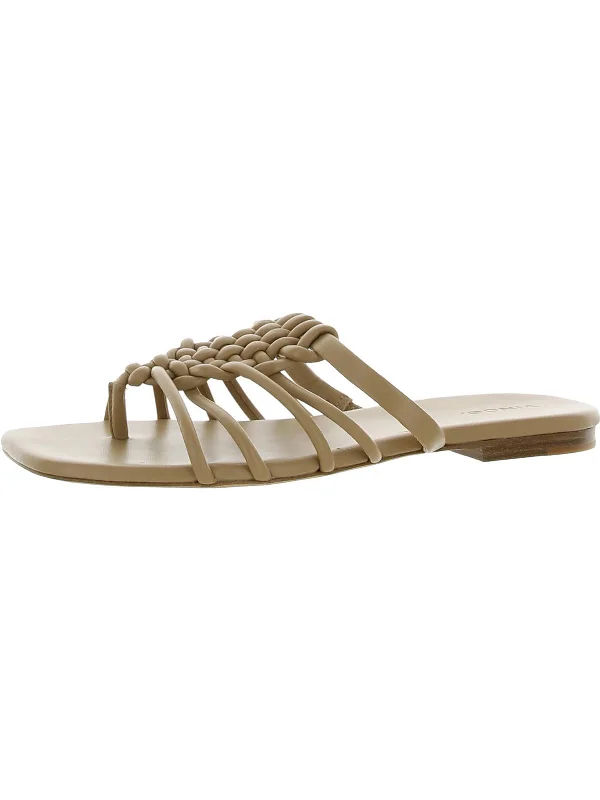 Dae Womens Woven Leather Slide Sandals