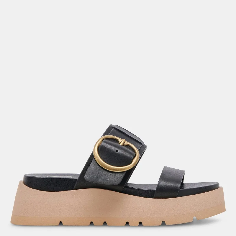 DEX SANDALS BLACK LEATHER