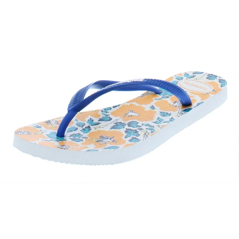 Havaianas Womens Floral Print Slim Thong Sandals