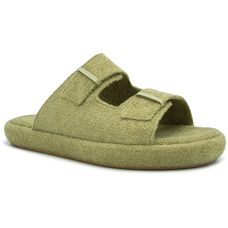 Ilio Smeraldo Womens Frankie 2 Terry Cloth Strappy Slide Sandals