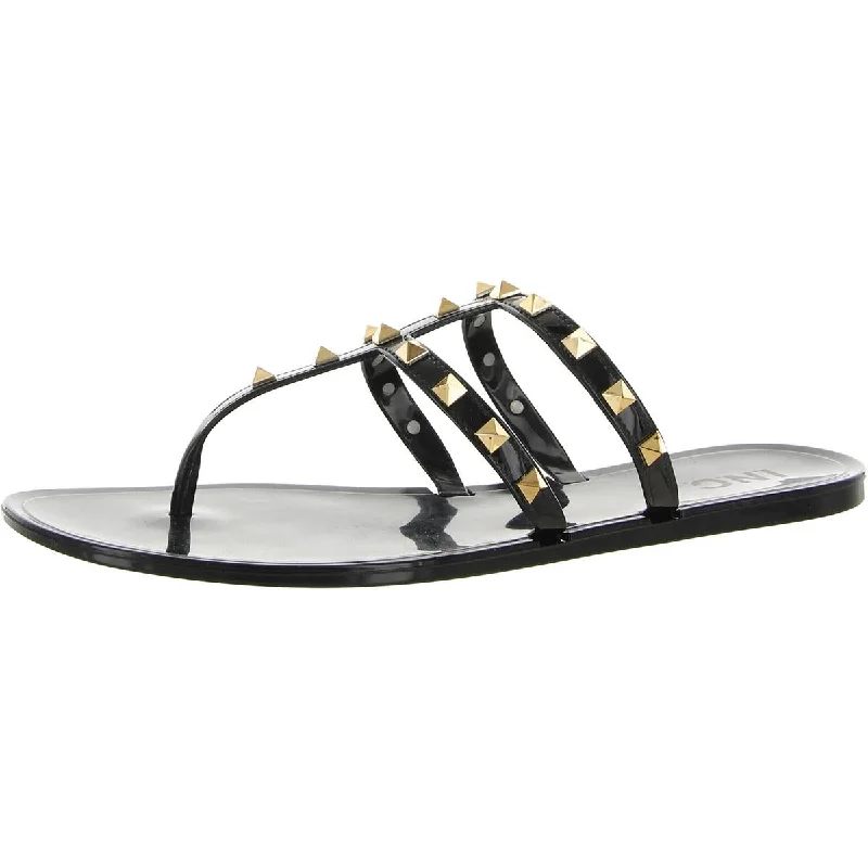 INC Womens Ellie Patent Flip-Flop Thong Sandals