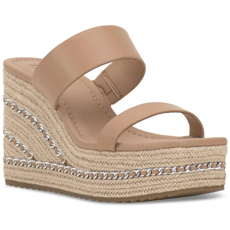 INC Womens NYLANA Square Toe  Wedge Sandals