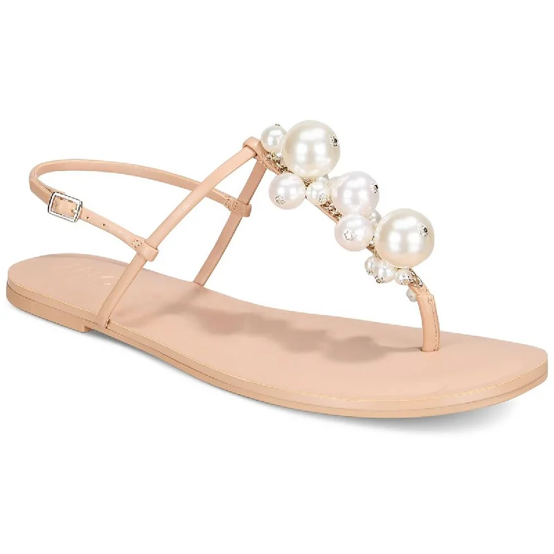 INC Womens Paeryn  Thong Pearl Slingback Sandals