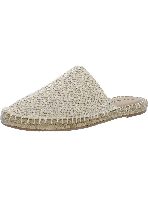 Jaycee Womens Woven Slip On Mule Sandals