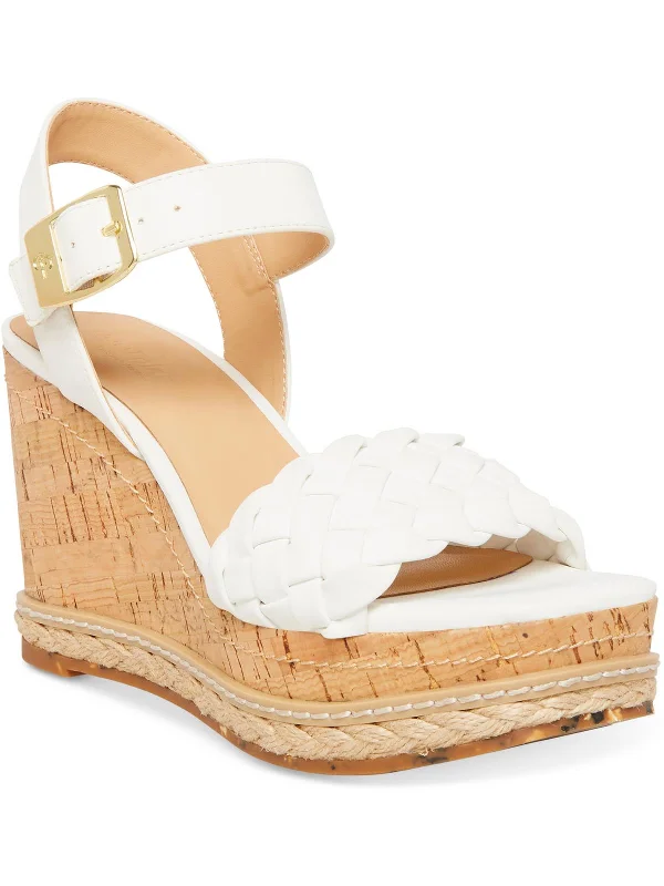 JITNEY Womens Open Toe Ankle Strap Wedge Sandals