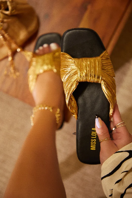 Bali Getaway Slip On Sandals - Gold