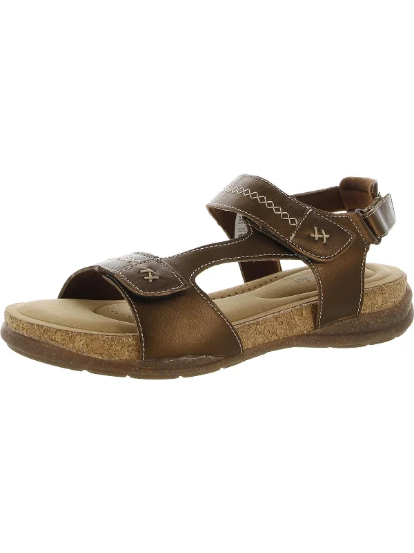 Roseville Mae Womens Leather Open Toe Sport Sandals