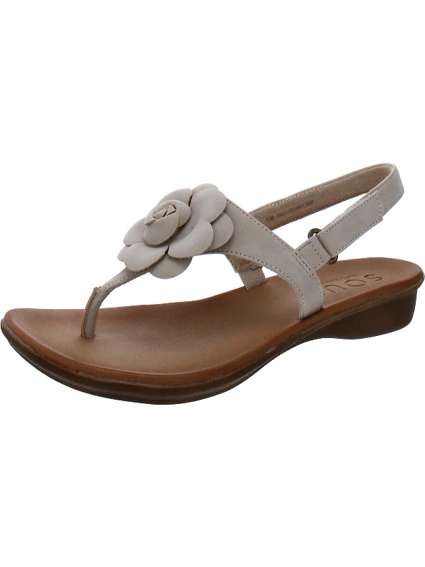 Sing 2 Womens Faux Leather Thong Slingback Sandals