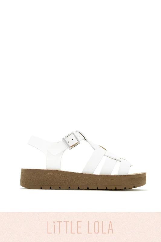 Summer Vacation Kids Flat Sandals - White