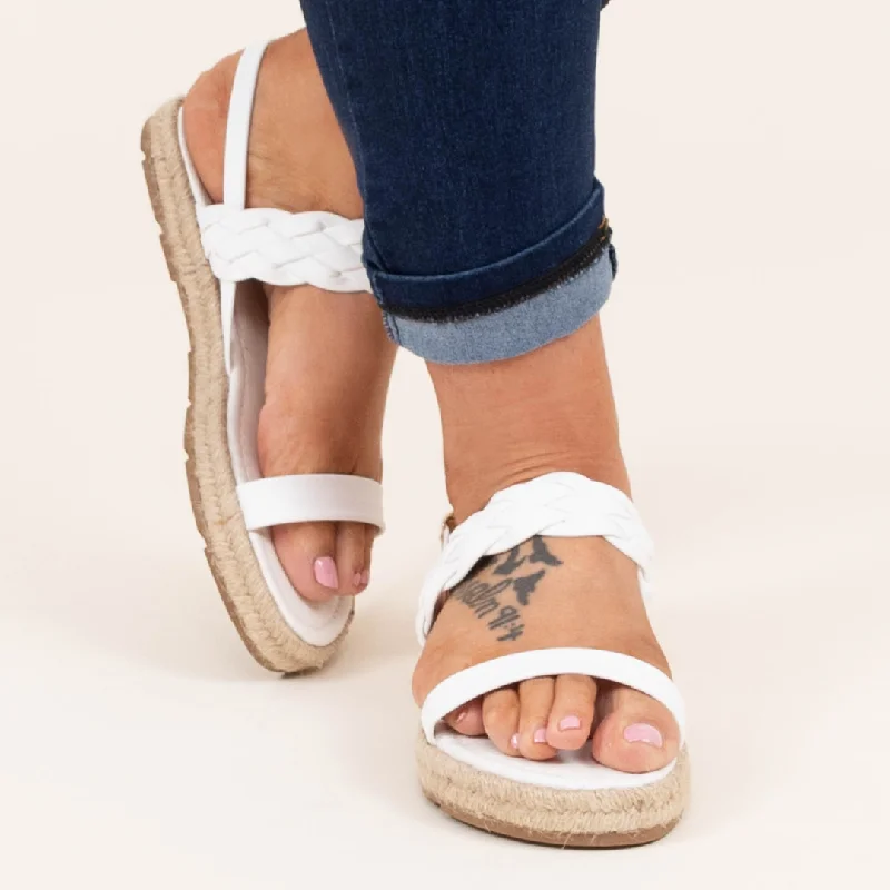 The Wiser Me Sandals, White