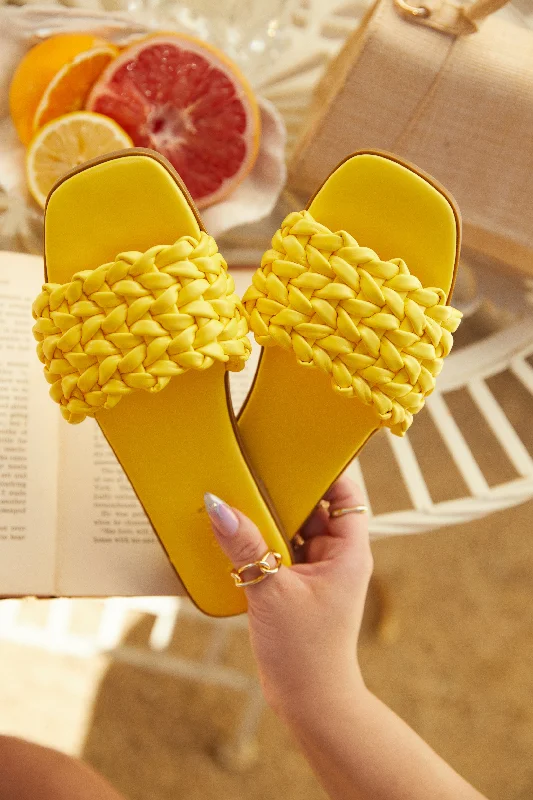 Tulum Sun Slip On Sandals - Yellow