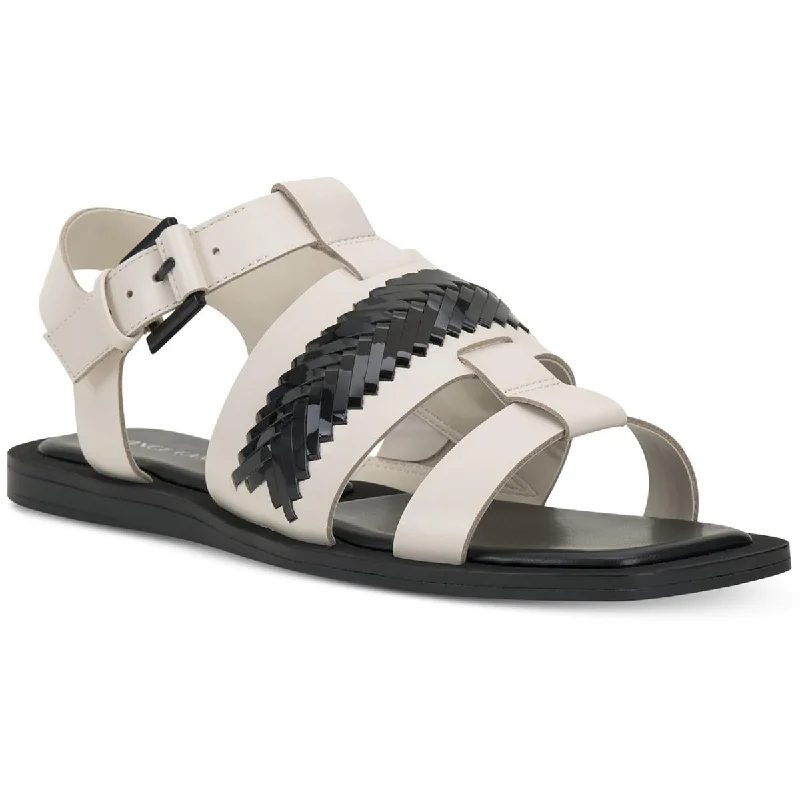 Vince Camuto Womens BACHELEN Faux Leather Square toe Gladiator Sandals