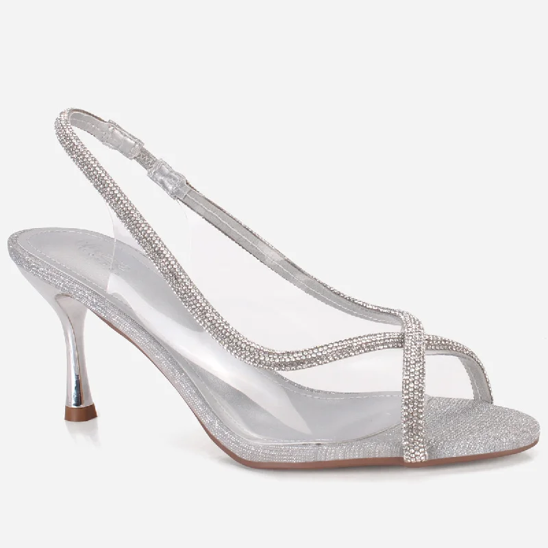 Women's "CATALINA" Decorated Transparent Party Sandals