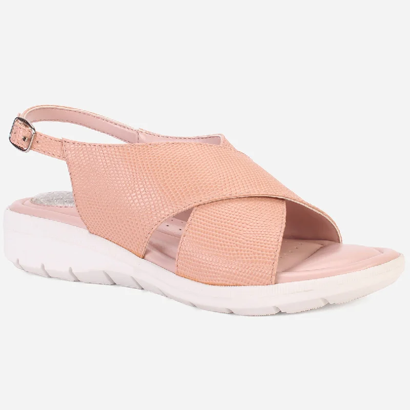 Women's "ELENA" Wide Strap Open Toe Sandals