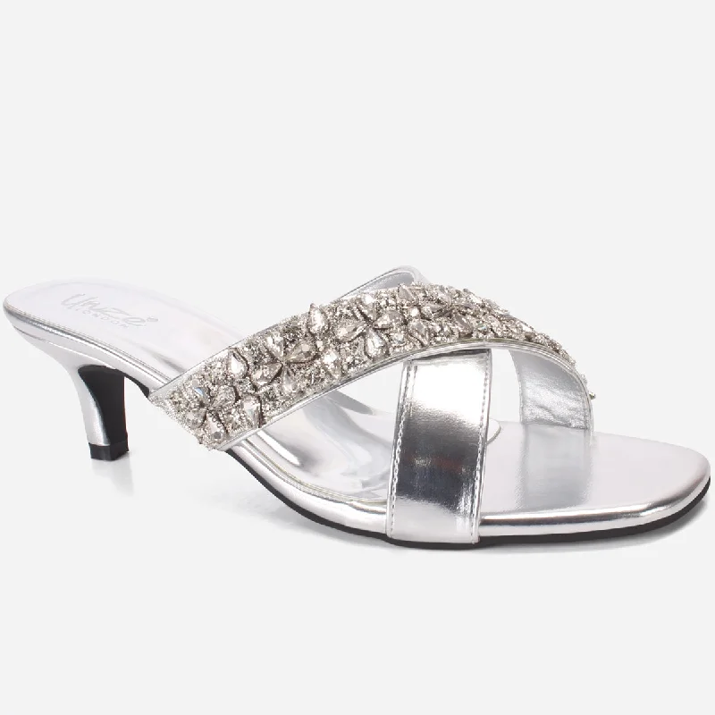 Women's "EMMET" Embellished Slip-on Wedding Party Sandals