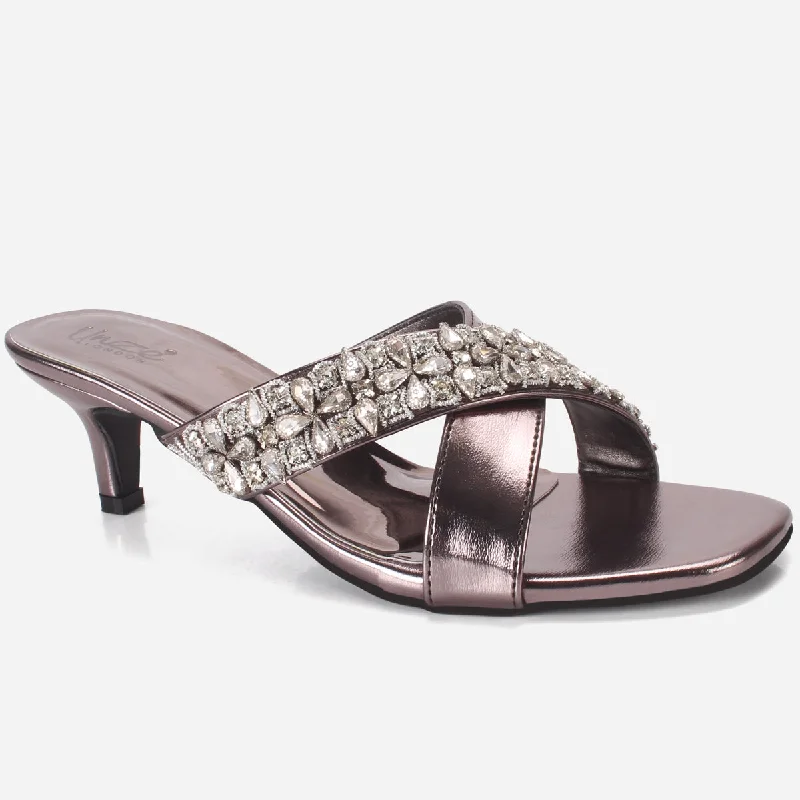 Women's "EMMET" Embellished Slip-on Wedding Party Sandals