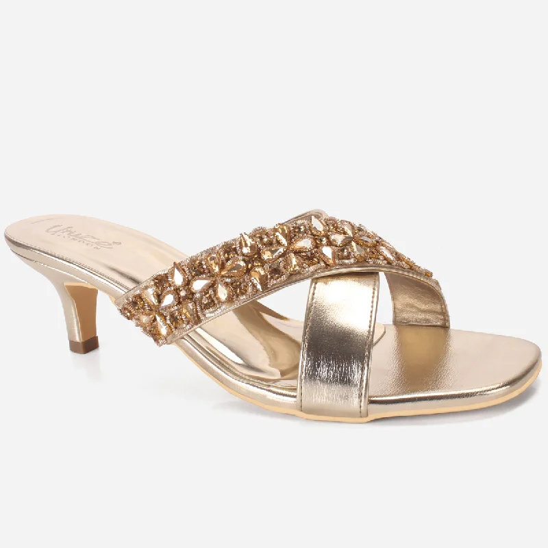 Women's "EMMET" Embellished Slip-on Wedding Party Sandals