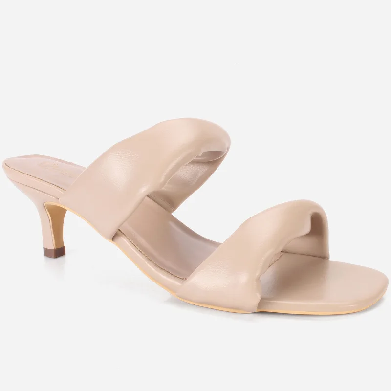 Womens "SHARITA" Dual Strap Slide In Sandals