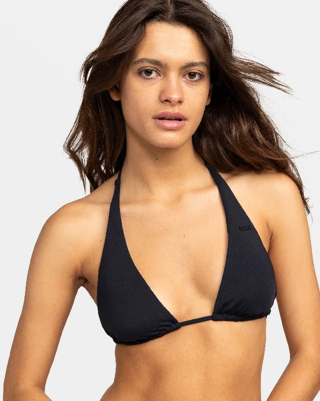 Beach Classics Elongated Triangle Bikini Top - Anthracite