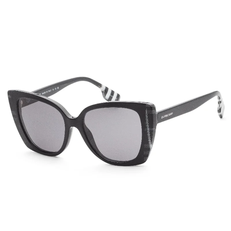 Burberry Women's 54mm Black/Check White Black Sunglasses