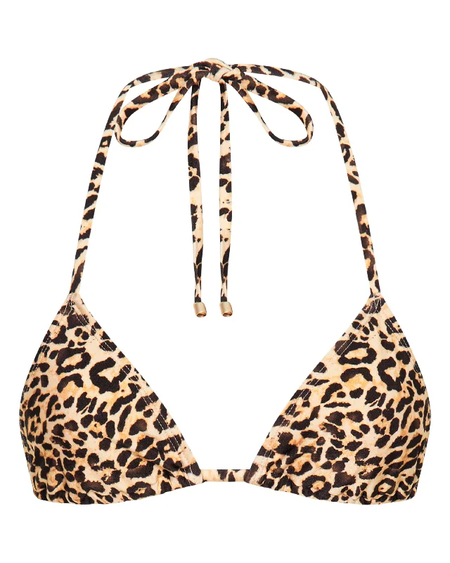 Eve Triangle Bikini Top - Leopard