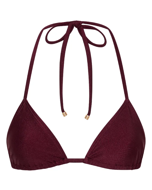 Eve Triangle Bikini Top - Merlot