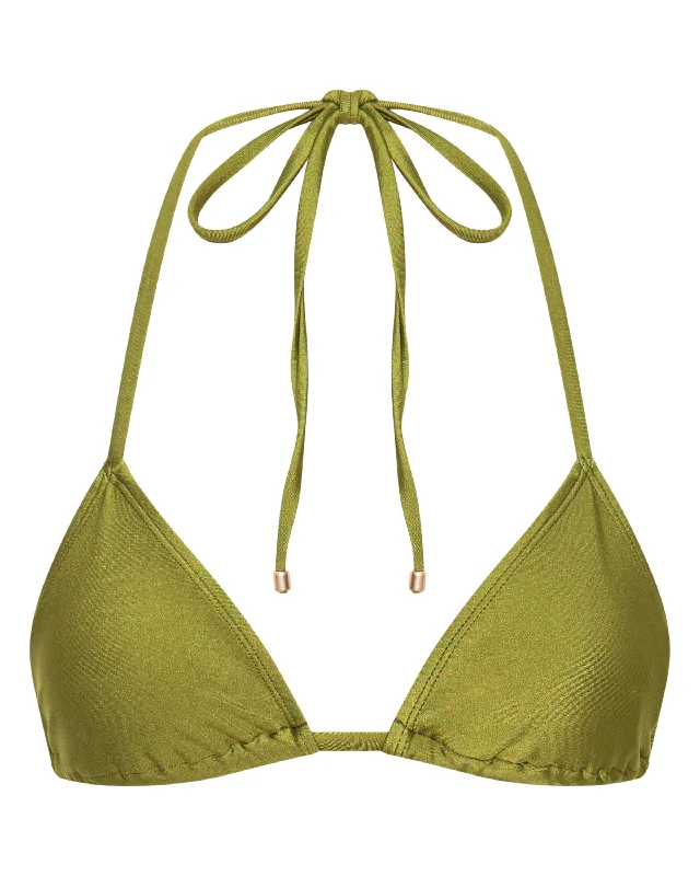 Eve Triangle Bikini Top - Olive