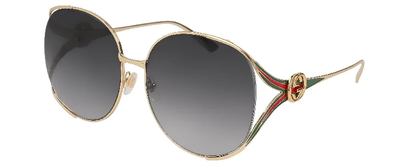 Gucci GG0225/S W Oval Sunglasses