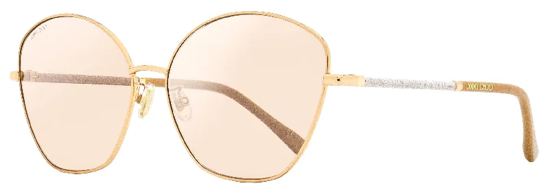 Jimmy Choo Women's Butterfly Sunglasses Marilia/G/SK BKU2S Gold/Nude 63mm