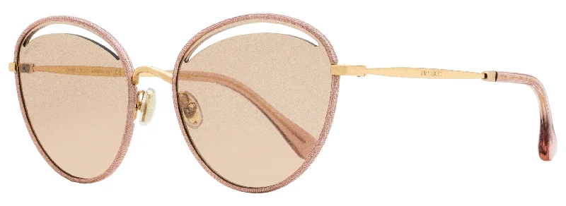 Jimmy Choo Women's Cut-Out Sunglasses Malya/S KON2S Nude Glitter/Gold 59mm