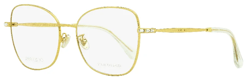 Jimmy Choo Women's Square Eyeglasses JC286G J5G Gold 55mm