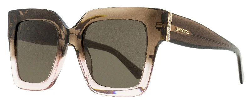 Jimmy Choo Women's Square Sunglasses Edna 08M70 Brown-Nude 52mm