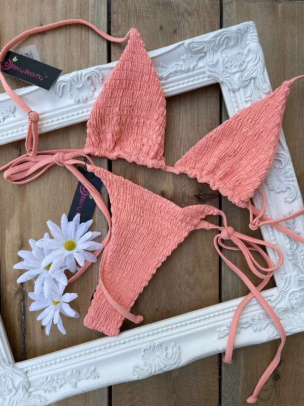 LANA BRALETTE TOP - CORAL