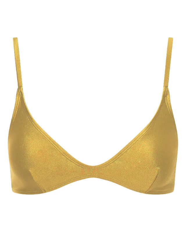 Lucy Scoop Bikini Top - Dorada