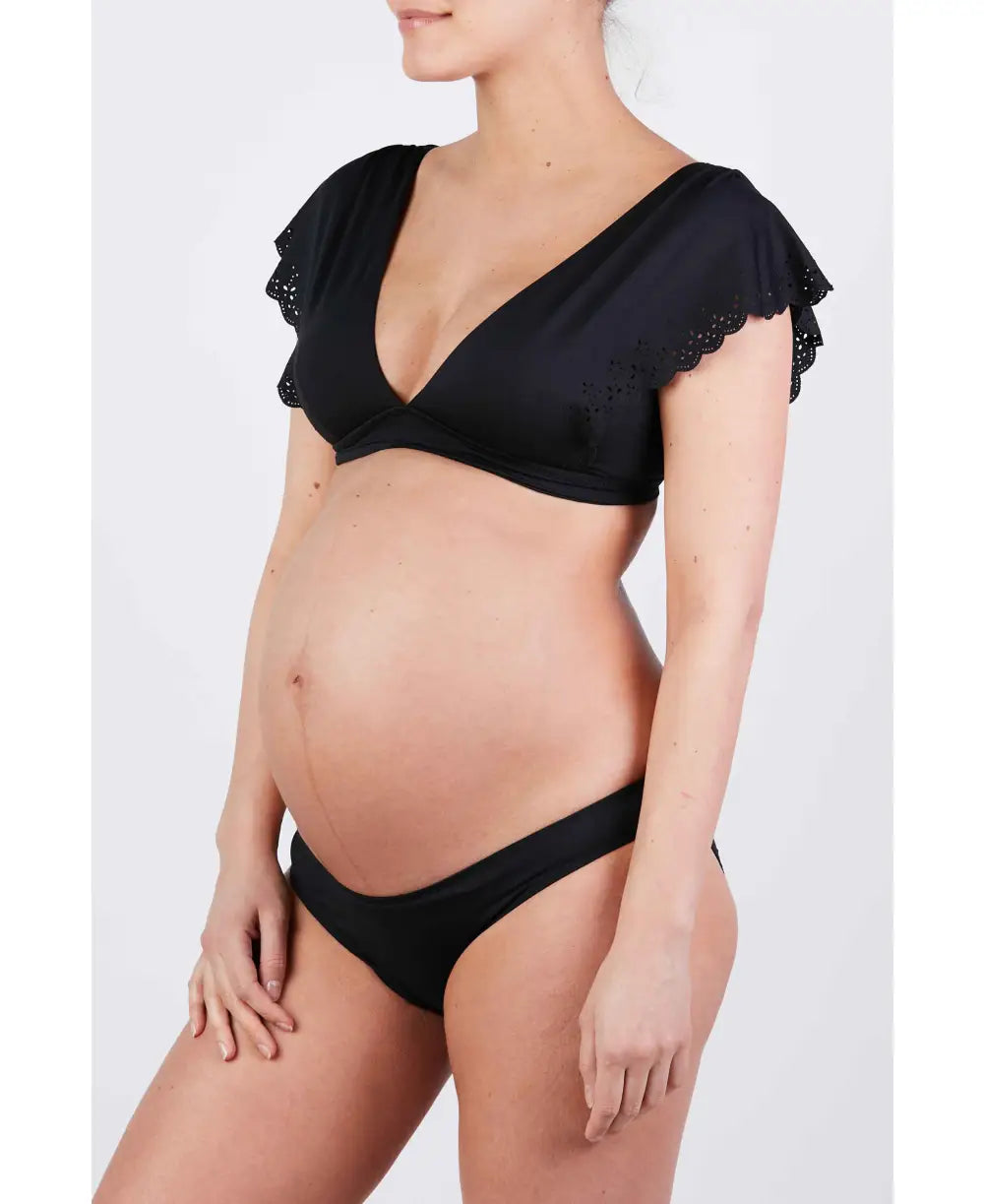 Maternity bikini Bloom black