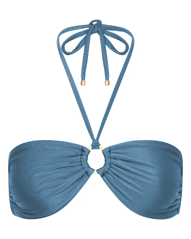 Mia Strapless Bandeau Bikini Top - Cendre