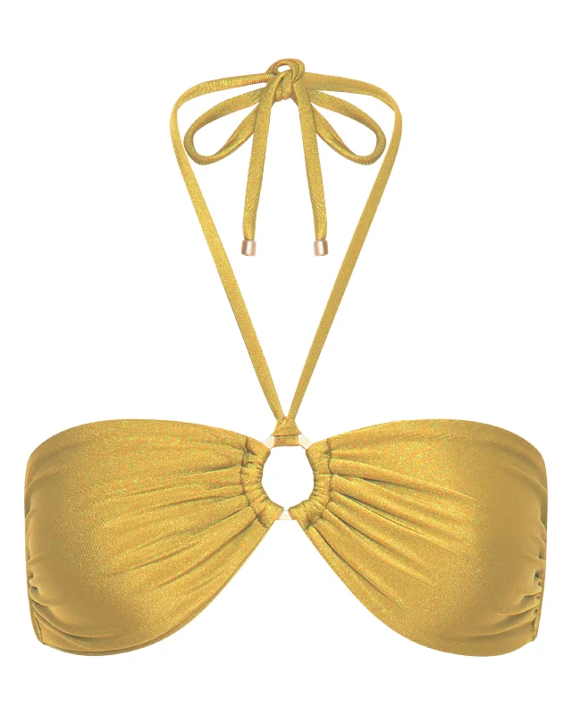 Mia Strapless Bandeau Bikini Top - Dorada