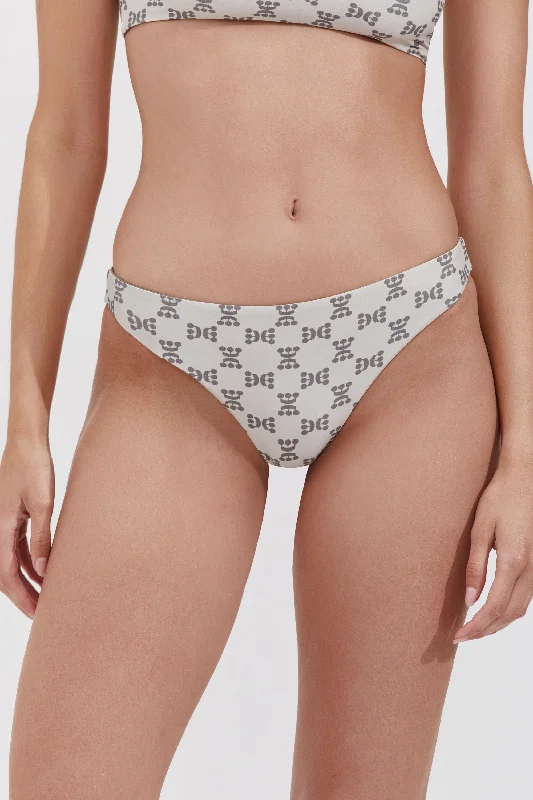 MID RISE DOUBLE SIDED BIKINI BOTTOM IN STONE