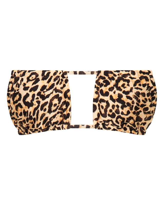 Noosa String Bikini Top - Leopard