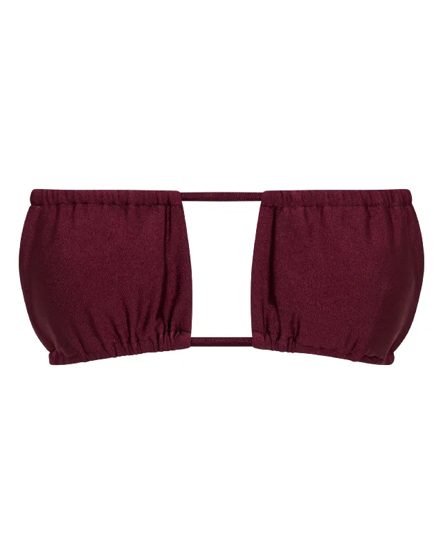 Noosa String Bikini Top - Merlot