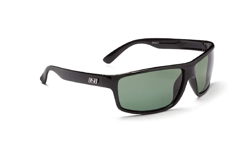 Optic Nerve Ago Vita Sunglasses, Shiny Black, Polarized Grey