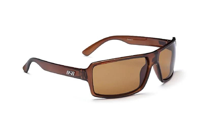 Optic Nerve Emergo Sunglasses, Shiny Brown, Polarized Brown