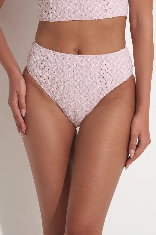 PILPEL HIGH WAIST BIKINI BOTTOM IN PINK