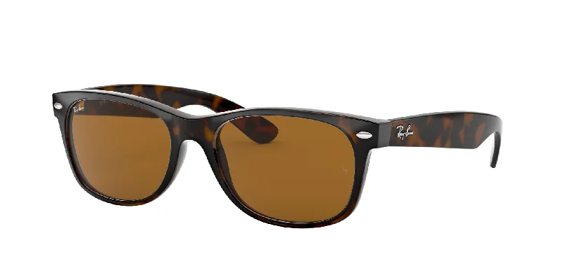 Ray-Ban New Wayfarer Sunglass Polished Light Havanah / G-15 Brown