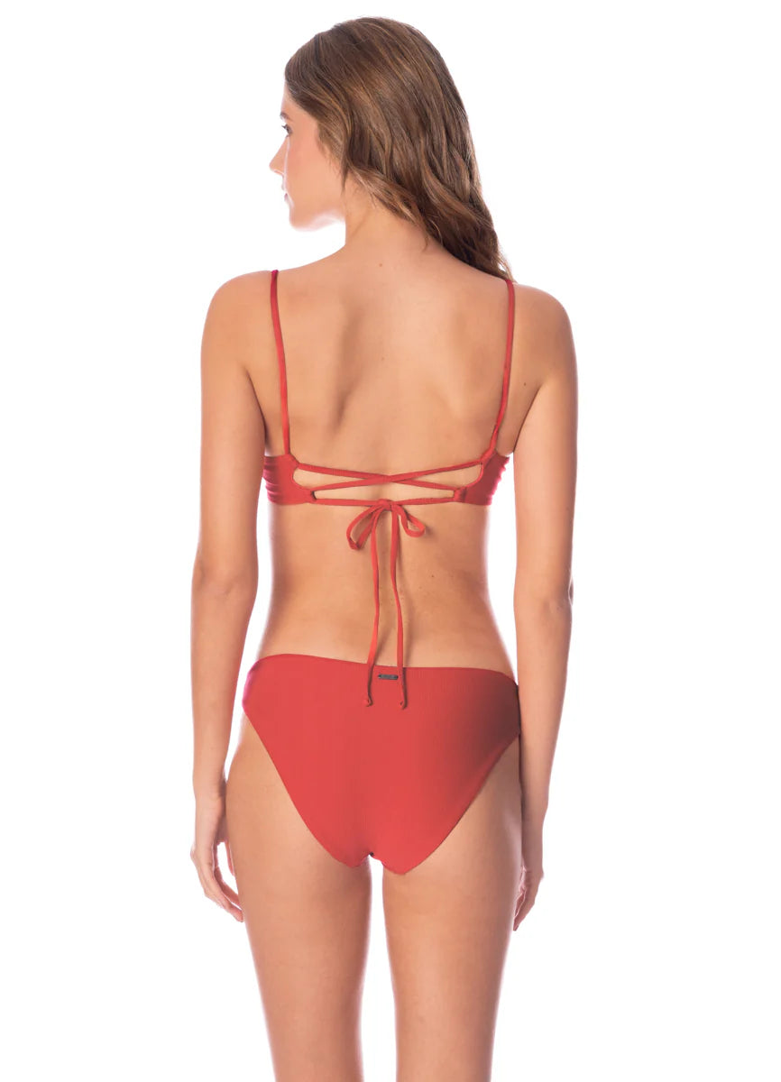 Red Camelia Sublimity Bikini Bottom