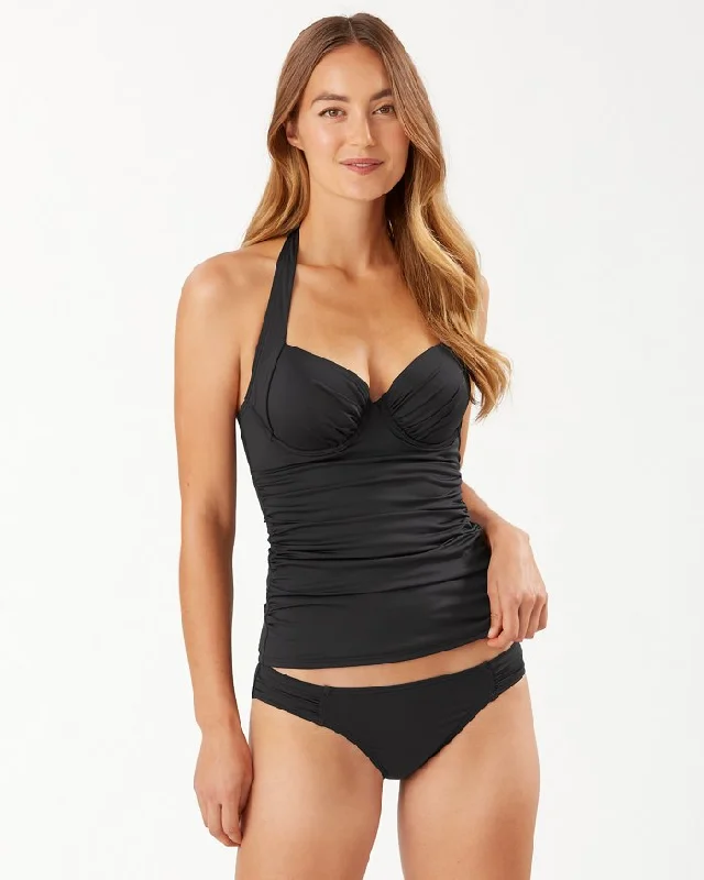 Tommy Bahama Pearl Underwire Tankini Top - Black*