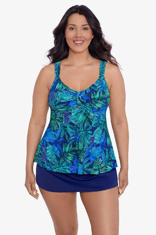 Mosaic Jungle Lily Tankini Top