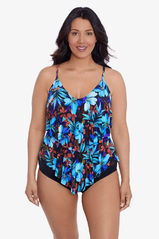 Nocturnal Blooms Ronnie Tankini Top